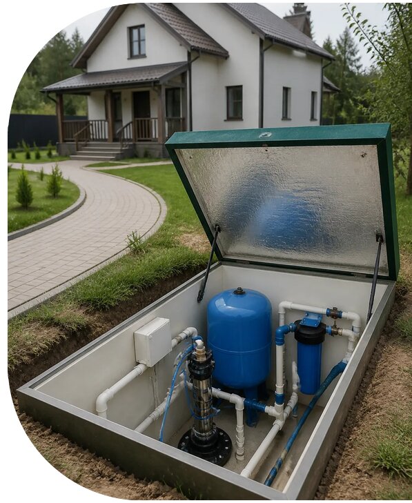 Автономное водоснабжение дома в Советской Гавани от 155835 р. | АПаруса-Свс